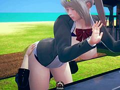 fun ai girl with big tits in 3d hentai massage