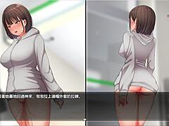 cartoon character goes to convenience store naked and gets excited to climax