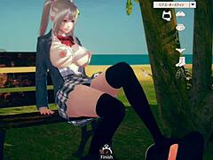 fun ai girl with big tits in 3d hentai massage