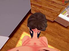 3D Aunt Cass blowjob action