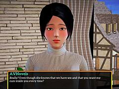 Is this cartoon about big tits MILF and redhead teen in my new family episode 373?