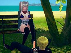 fun ai girl with big tits in 3d hentai massage