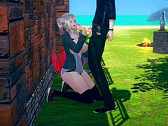 fun ai girl with big tits in 3d hentai massage