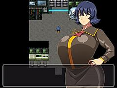 I moan watching her huge tits and massive butt in tight latex space suit in Todoroki hentai