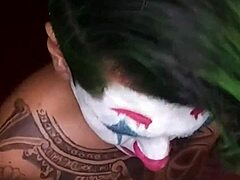 Mexican Joker Jacks Off Dick In Halloween Cosplay Costume Solo Gay Masturbation