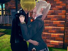 fun ai girl with big tits in 3d hentai massage