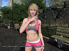 Katia Can't Help But Stare At Her Big Boobs In Training 😏