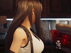 Cloud and Tifa's Post-Drinking Revelry