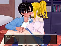 3D animated high school tutor gets a deepthroat and anal sex