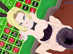 Android 18 and Chi-Chi Bunny Girls in Intense Hentai Sex Scene