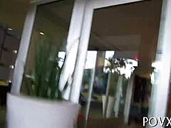 that legal age teen sucks cock so rough in pov