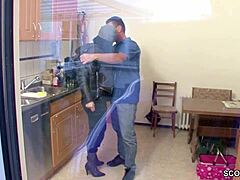 German Milf Seduced To Fuck By Stranger In Kitchen