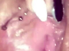 Hot wife masturbates with dildo and fingers