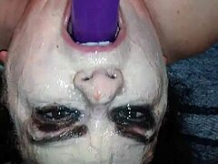 ms tl throat with messy dildo toys