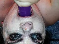 ms tl throat with messy dildo toys