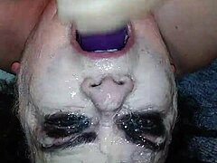 ms tl throat with messy dildo toys