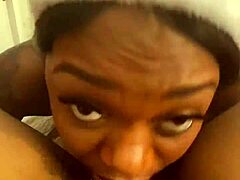 lesbian christmas oral session with small tits and ass pov