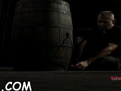 Look at this hot maid masturbating with toys in BDSM slave play!