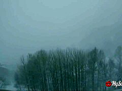 Snow-covered sex adventures with cum play