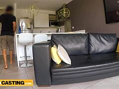 Latina lingerie model with tasty tight pussy gets POUNDED by huge cock in amateur couple casting