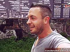 Busty Blonde Teen Fucks in Public Bar Sex Meeting