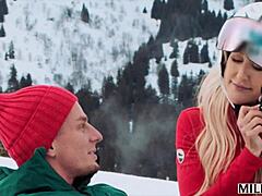 Ski lessons with hot Brandi