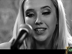 Gushing beauty finger fucked by milf in glamour masturbation