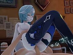 Hey, check out Eula from Genshin Impact in this 3D animation adventure.