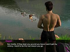 Hot! Brunette flirts in homemade erotic game. Nursing back to wild pleasure!