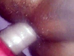 Subtly pegging the naughty husband with a strapon