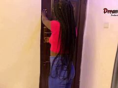 porn audition with young pornstar, she takes anal doggystyle on big black cock 😈