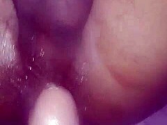 Subtly pegging the naughty husband with a strapon