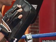 Hey busty blonde, ready for that monster cock blowjob and cumshot workout?