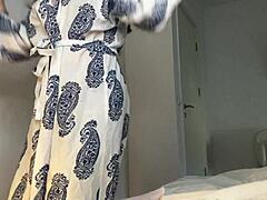 Stepmother caught in bedroom scene