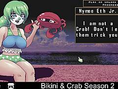 In bikini and crab season 2, clothes get ripped during the game striptease