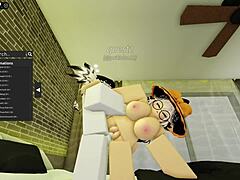 cute witch gets banged in group