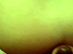 Feeling the intense pleasure as black top cums on white bottom's ass.