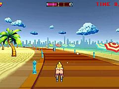 Roller babe endures intense outdoor bdsm with muscular guys