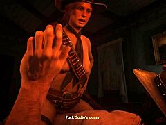 Sadie fiercely rides John's massive cock in intense POV action