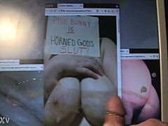 Amateurs create a homemade cum tribute for Pinkbunny featuring horned gods