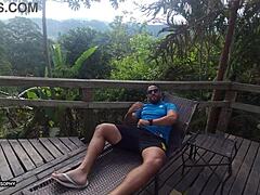 Baby Sophy in Red Lingerie, Bent Over with Big Ass