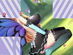 I love how this charming blonde shemale in sexy lingerie sucks my big ass lover's dick passionately on camera.