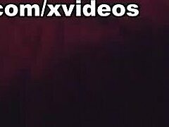 Girl in bathroom receives attention from guy