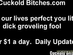 Wife Cheats In Femdom Bdsm Scene With Cuckold Husband Watching Cum-Filled Pussy