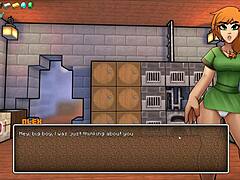 Alex gets double creampie in hornycraft parody