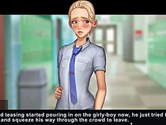 タフィーテイルズパート4、教師と学生が大きなおっぱいとお尻をこのカートゥーンへんたいゲームで探検