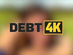 εξωτερική Τσέχικη σκύλα με φυσικά βυζιά δελεάζει για μουνί και σεξ κοντινής λήψης σε σκηνή πληρωμής χρέους