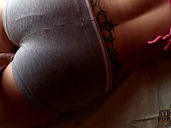 outstanding big booty weekend time fuck with clothes ripped and ass bouncing on holiday