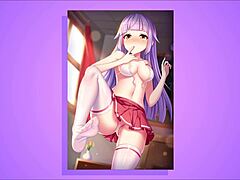 hentai girl slowly undresses in fantasy