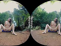 Yanks Hottie Sierra's Shaved Pussy Climax Outdoors